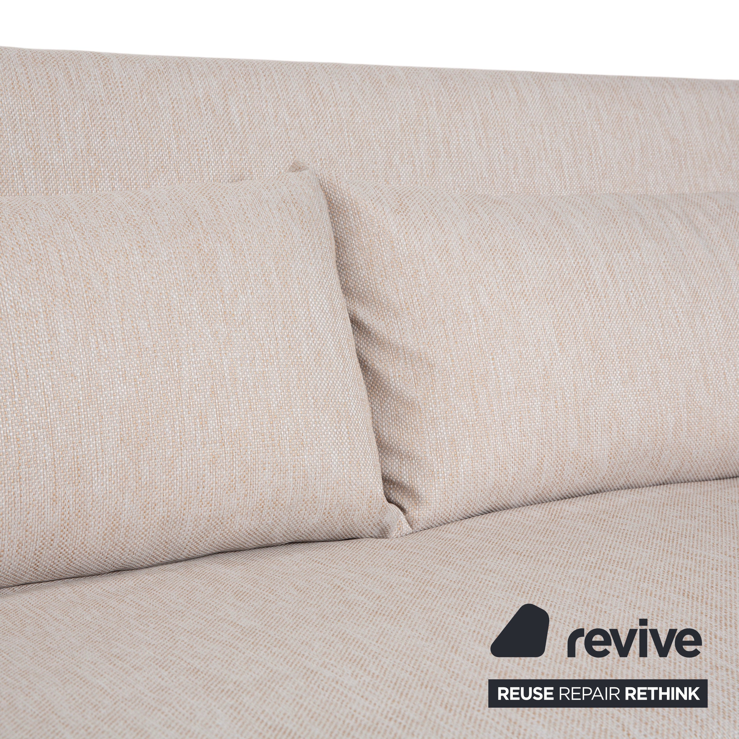 Ligne Roset Multy three-seater fabric beige manual sleeper function sofa couch reupholstery
