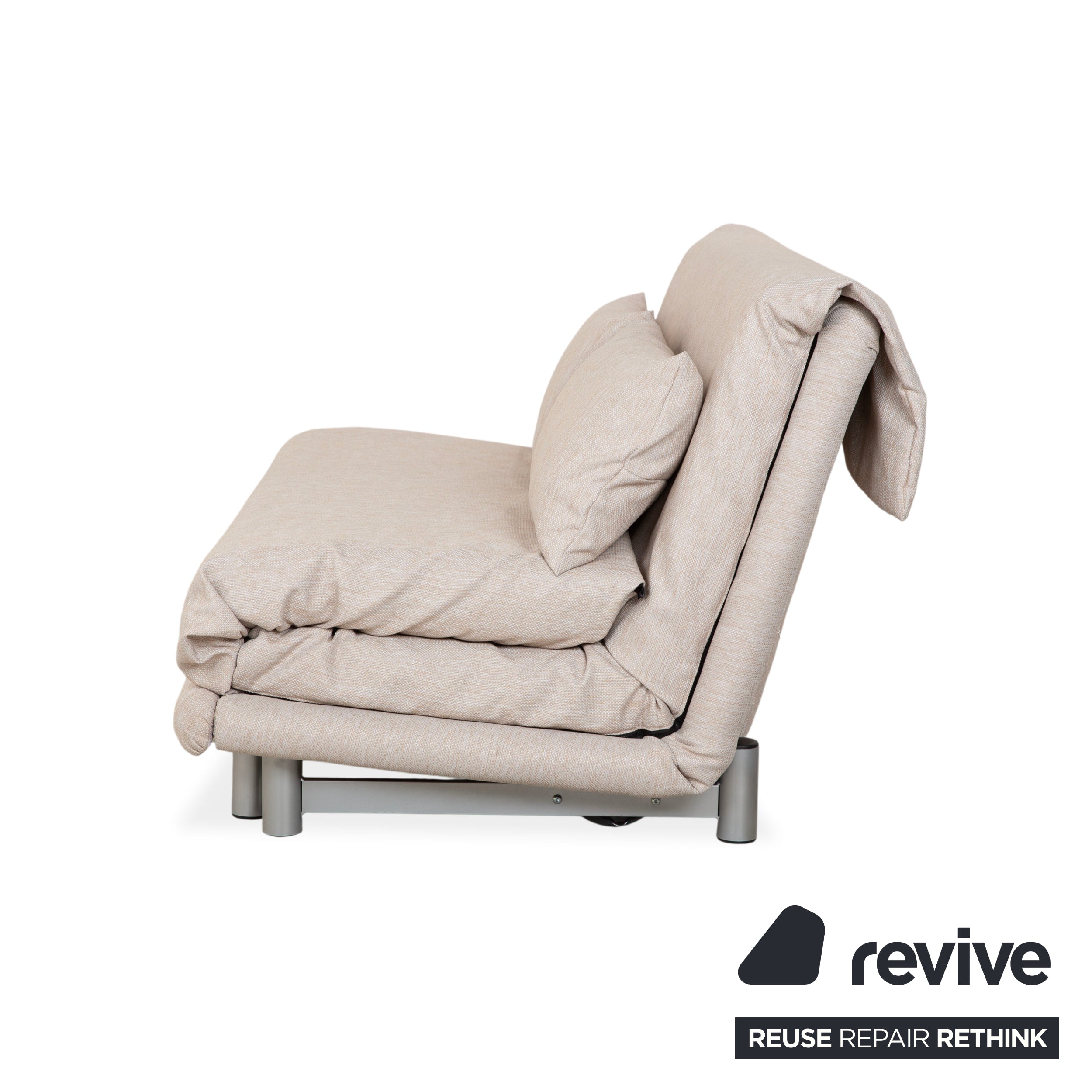 Ligne Roset Multy three-seater fabric beige manual sleeper function sofa couch reupholstery
