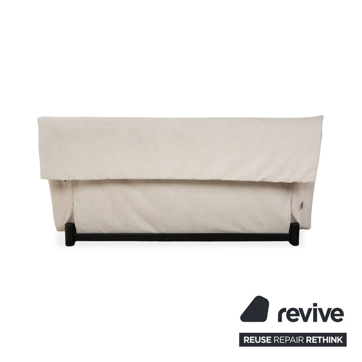 Ligne Roset Multy Dreisitzer Stoff Beige manuelle Schlaffunktion Sofa Couch Neubezug