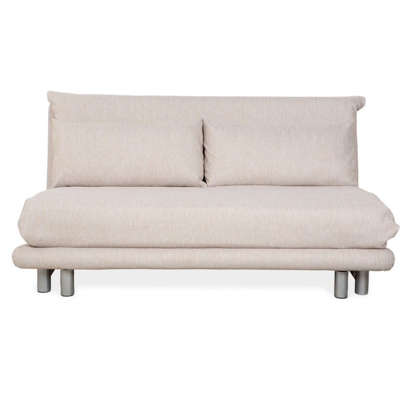 Ligne Roset Multy three-seater fabric beige manual sleeper function sofa couch reupholstery