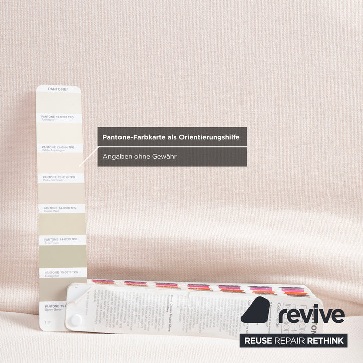Ligne Roset Multy Dreisitzer Stoff Creme Off-White Gestell Schwarz inkl. Armlehnen manuelle Schlaffunktion Sofa Couch Neubezug MALOU 106
