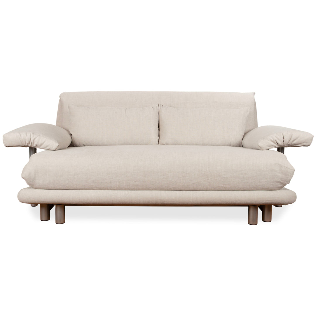 Ligne Roset Multy Dreisitzer Stoff Creme Grau Sofa Couch manuelle Funktion Neubezug VENTO 720