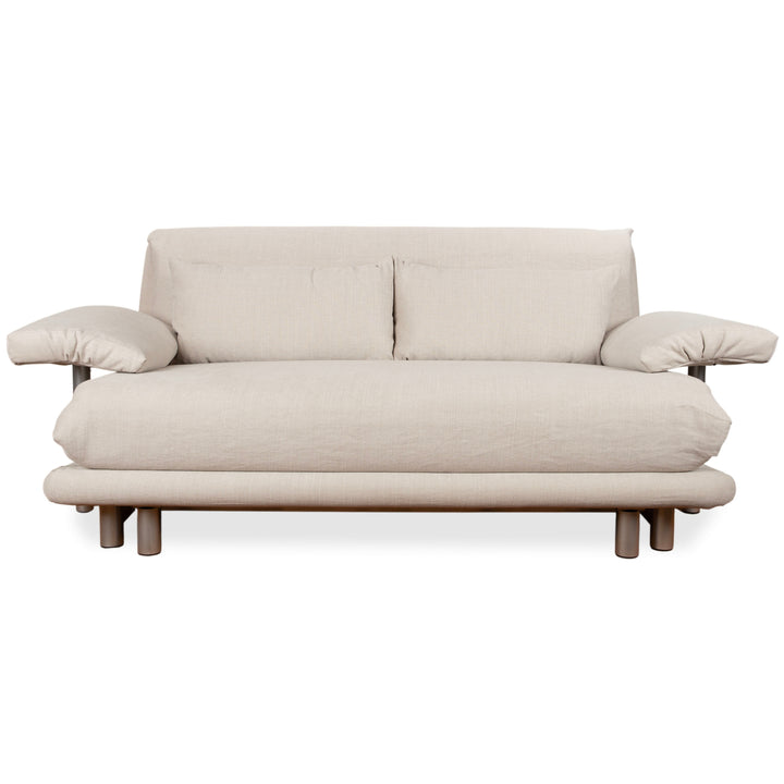 Ligne Roset Multy Dreisitzer Stoff Creme Grau Sofa Couch manuelle Funktion Neubezug VENTO 720