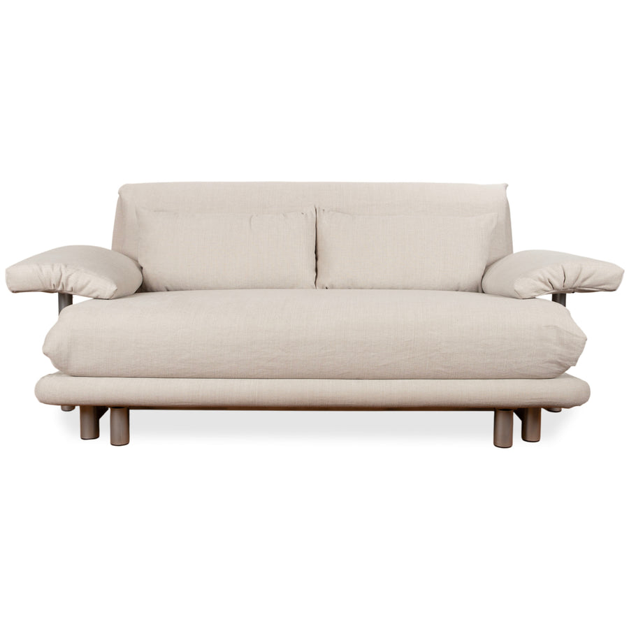Ligne Roset Multy Dreisitzer Stoff Creme Grau Sofa Couch manuelle Funktion Neubezug VENTO 720