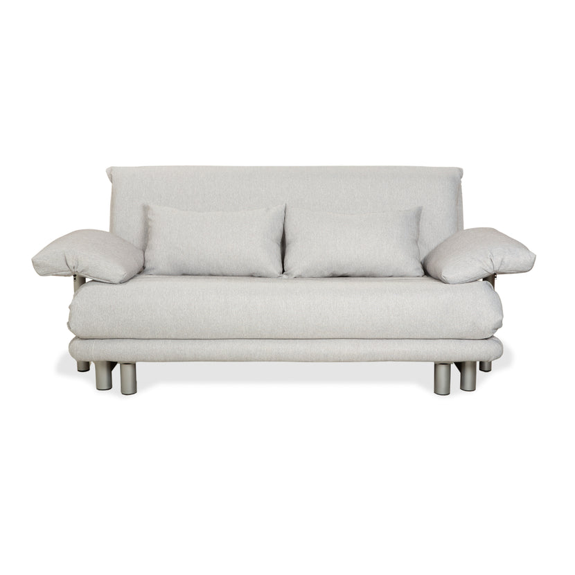 Ligne Roset Multy Dreisitzer Stoff Grau manuelle Schlaffunktion Sofa Couch Neubezug