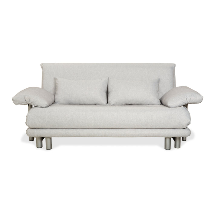 Ligne Roset Multy Dreisitzer Stoff Grau manuelle Schlaffunktion Sofa Couch Neubezug