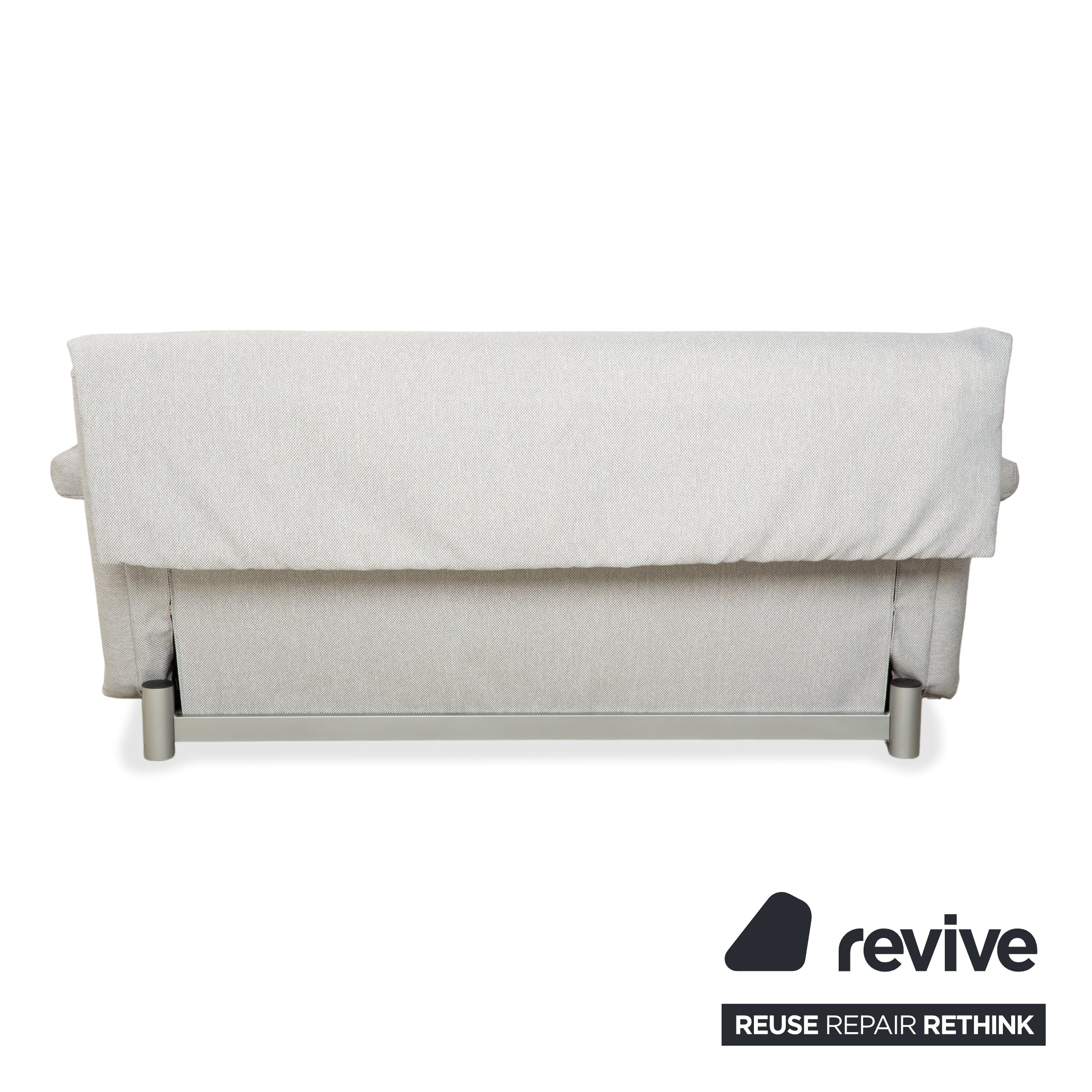 Ligne Roset Multy Dreisitzer Stoff Grau manuelle Schlaffunktion Sofa Couch Neubezug