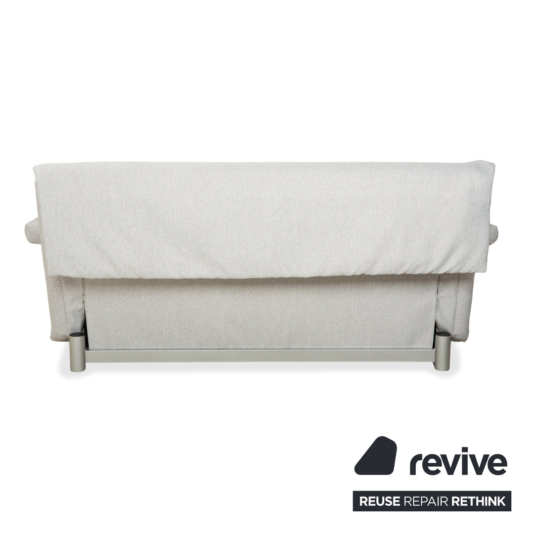 Ligne Roset Multy Dreisitzer Stoff Grau manuelle Schlaffunktion Sofa Couch Neubezug