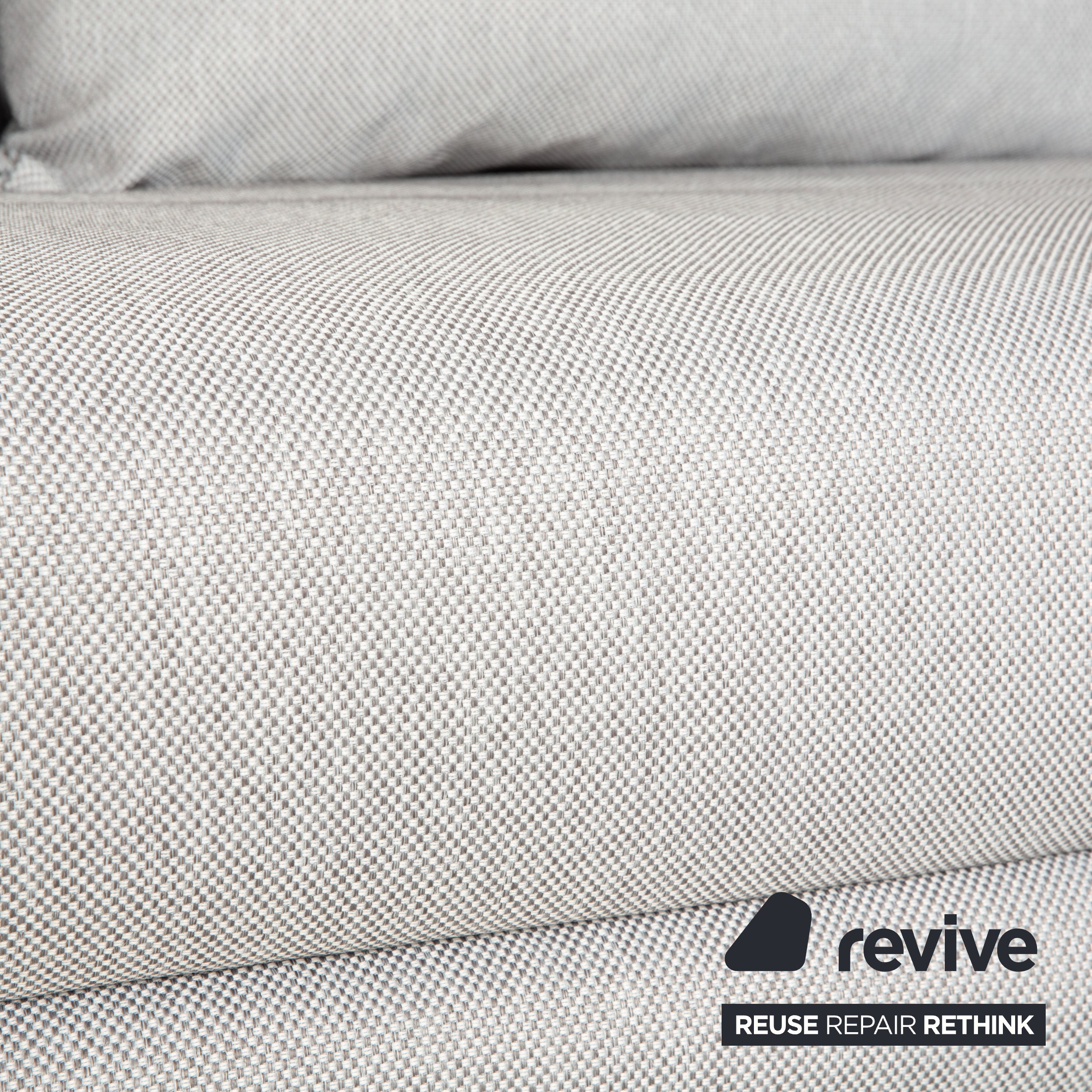 Ligne Roset Multy Dreisitzer Stoff Grau manuelle Schlaffunktion Sofa Couch Neubezug