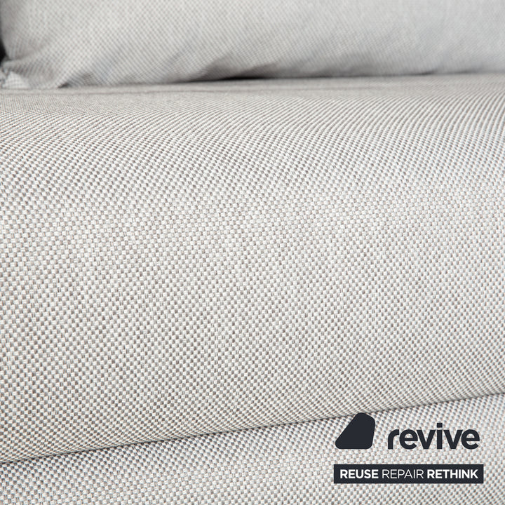 Ligne Roset Multy Dreisitzer Stoff Grau manuelle Schlaffunktion Sofa Couch Neubezug