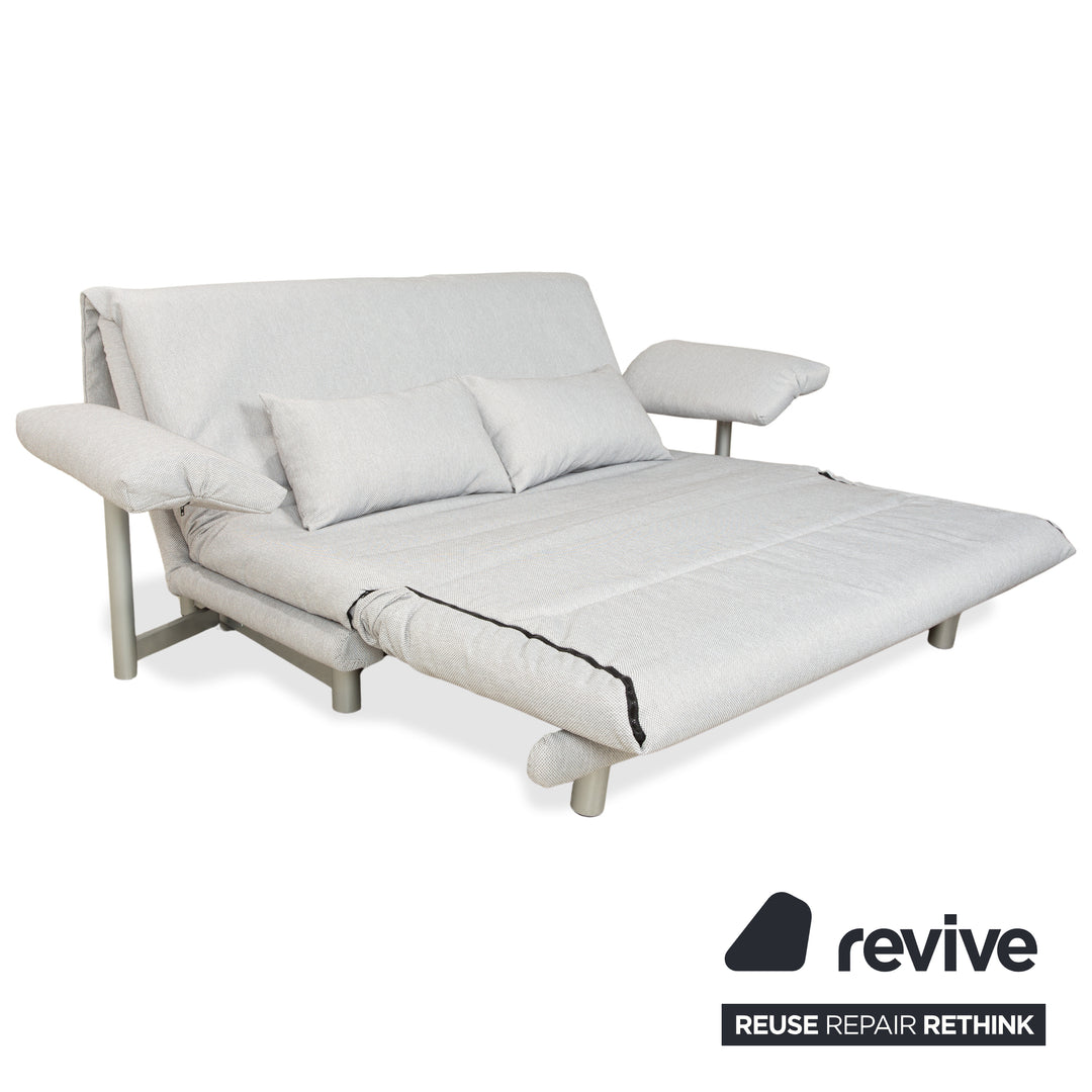 Ligne Roset Multy Dreisitzer Stoff Grau manuelle Schlaffunktion Sofa Couch Neubezug