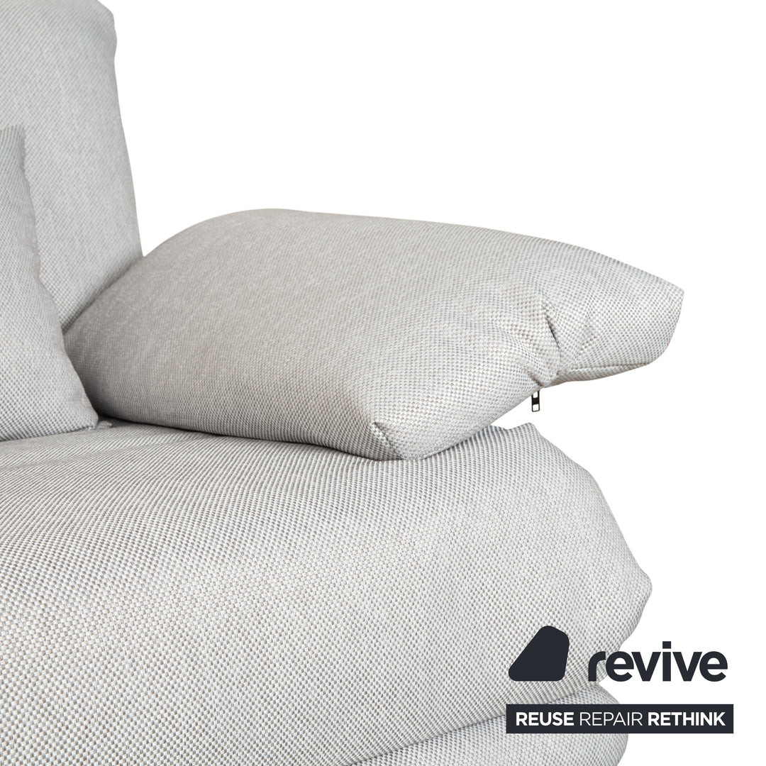 Ligne Roset Multy Dreisitzer Stoff Grau manuelle Schlaffunktion Sofa Couch Neubezug