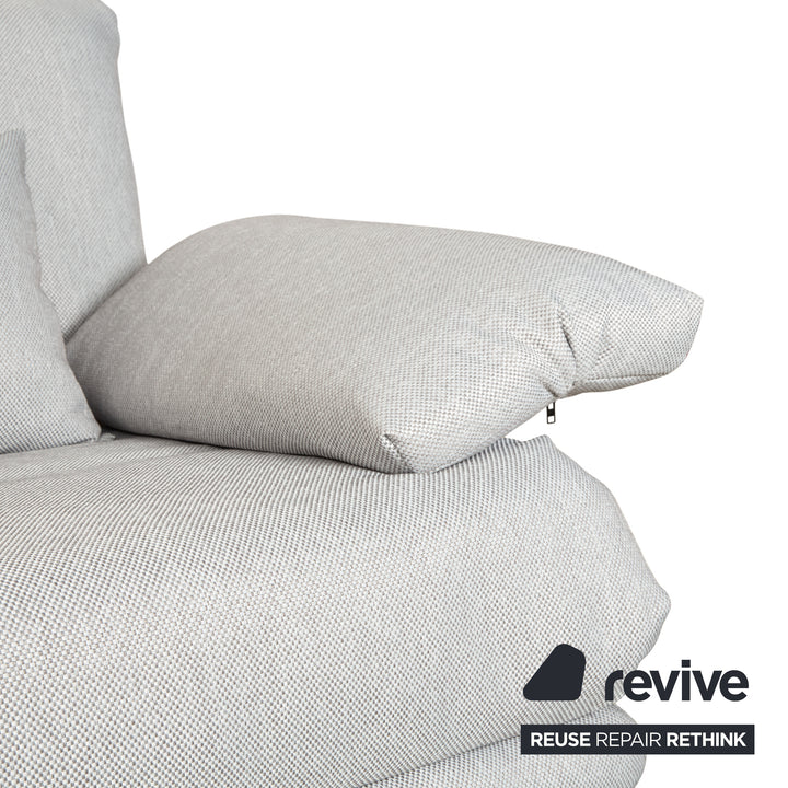 Ligne Roset Multy Dreisitzer Stoff Grau manuelle Schlaffunktion Sofa Couch Neubezug