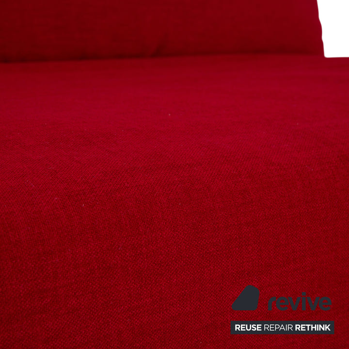 Ligne Roset Multy Dreisitzer Stoff Rot Schwarz manuelle Schlaffunktion Schlafsofa Couch Neubezug