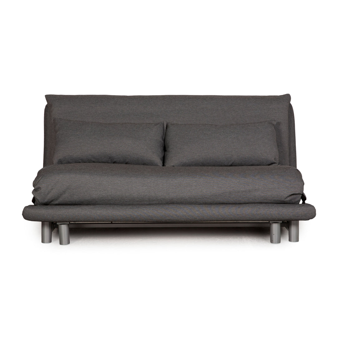 Ligne Roset Multy 3 Seater Fabric Sofa Gray Sofa Bed Couch Function Reupholstered