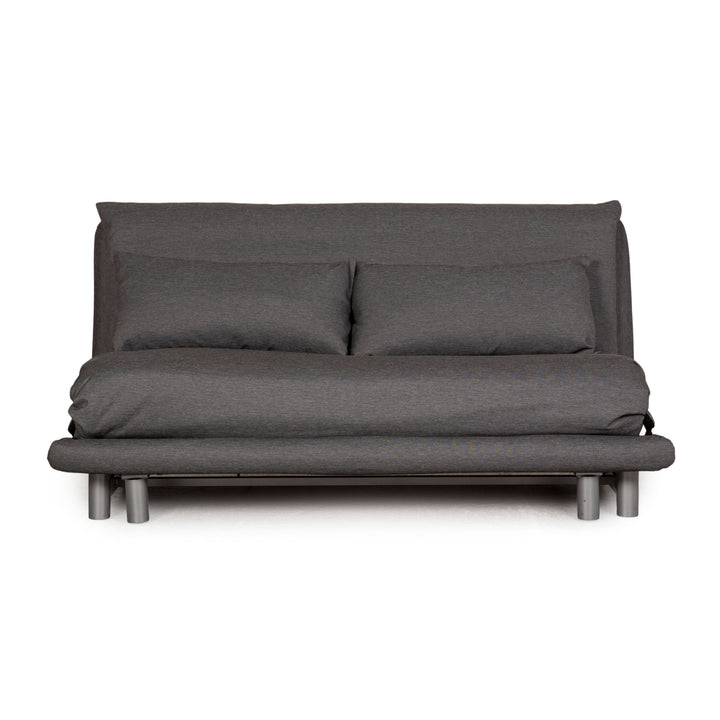 Ligne Roset Multy 3 Seater Fabric Sofa Gray Sofa Bed Couch Function Reupholstered