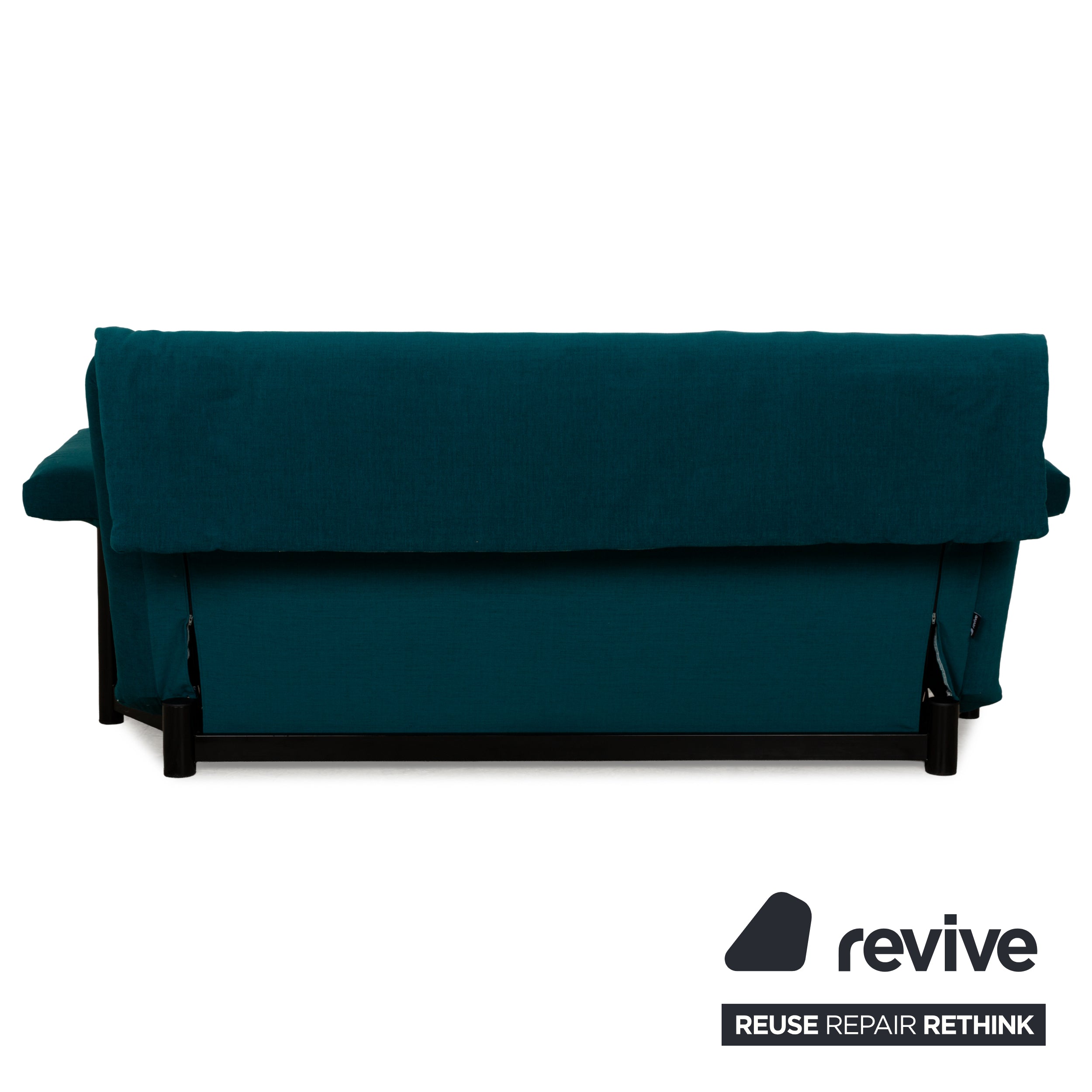 Canapé-lit Ligne Roset Multy trois places bleu turquoise pétrole avec accoudoirs, housse neuve