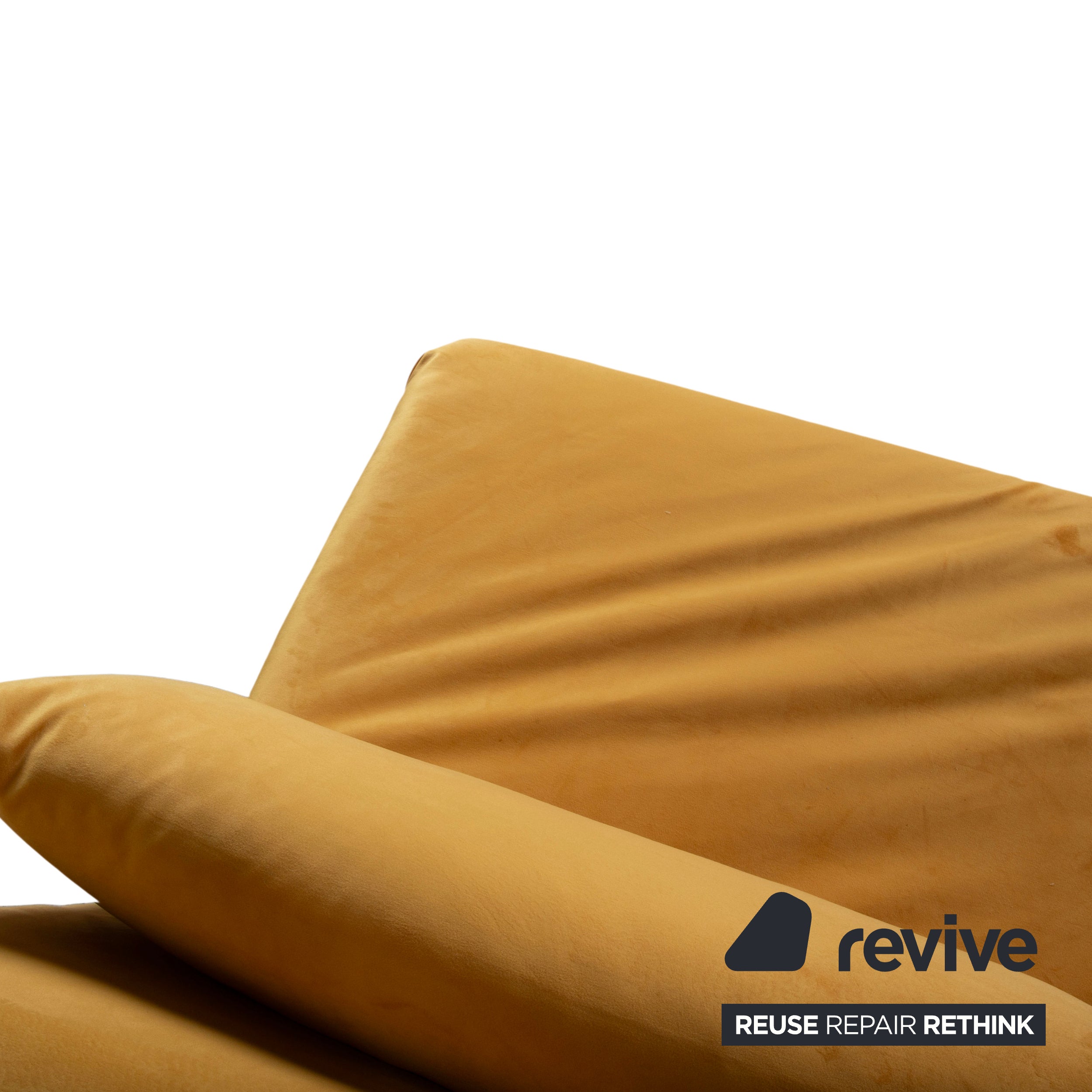 Ligne Roset Multy Velvet Three-Seater Yellow Gold Sleeper Function New Upholstery