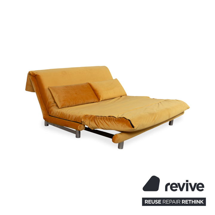 Ligne Roset Multy Velvet Three-Seater Yellow Gold Sleeper Function New Upholstery