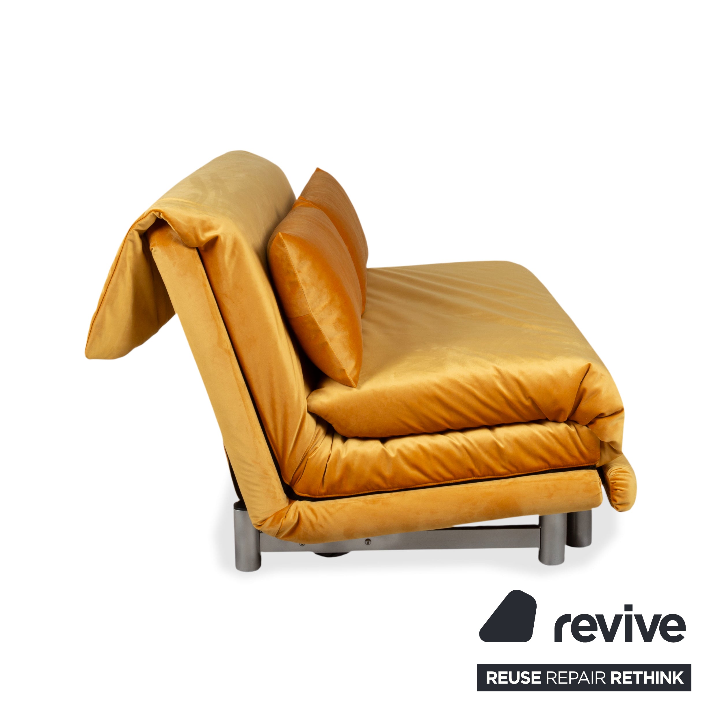 Ligne Roset Multy Velvet Three-Seater Yellow Gold Sleeper Function New Upholstery
