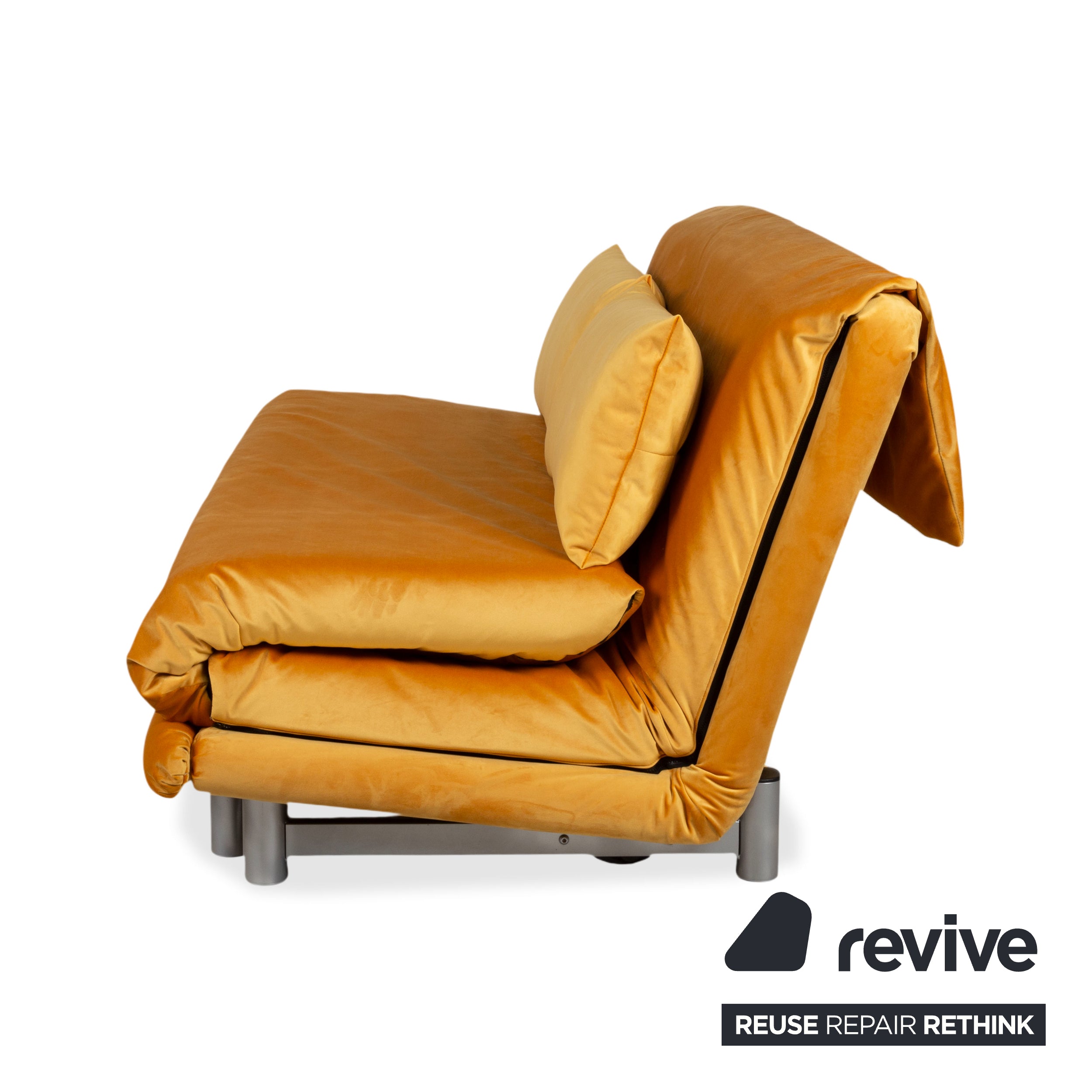 Ligne Roset Multy Velvet Three-Seater Yellow Gold Sleeper Function New Upholstery