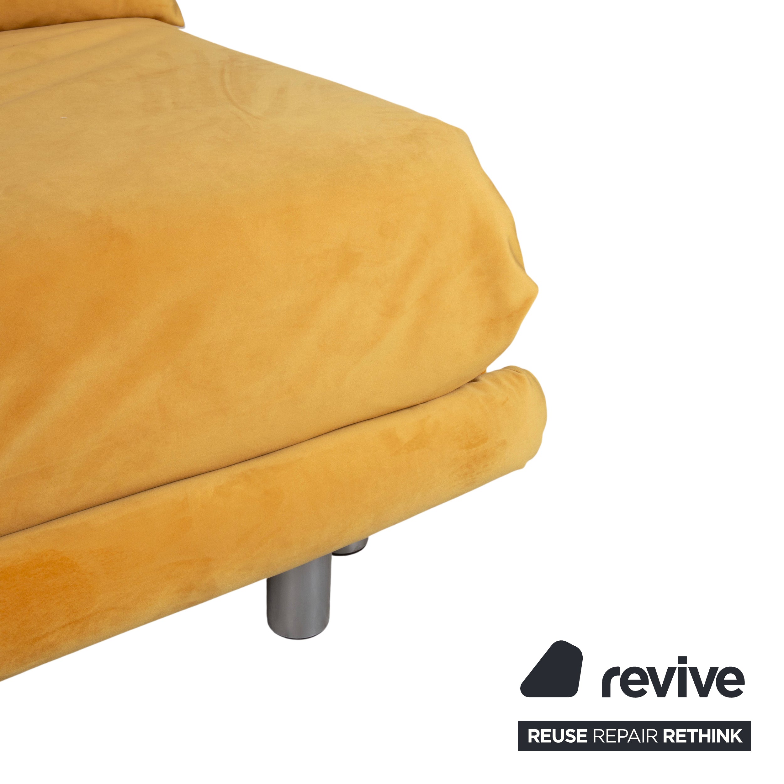 Ligne Roset Multy Velvet Three-Seater Yellow Gold Sleeper Function New Upholstery