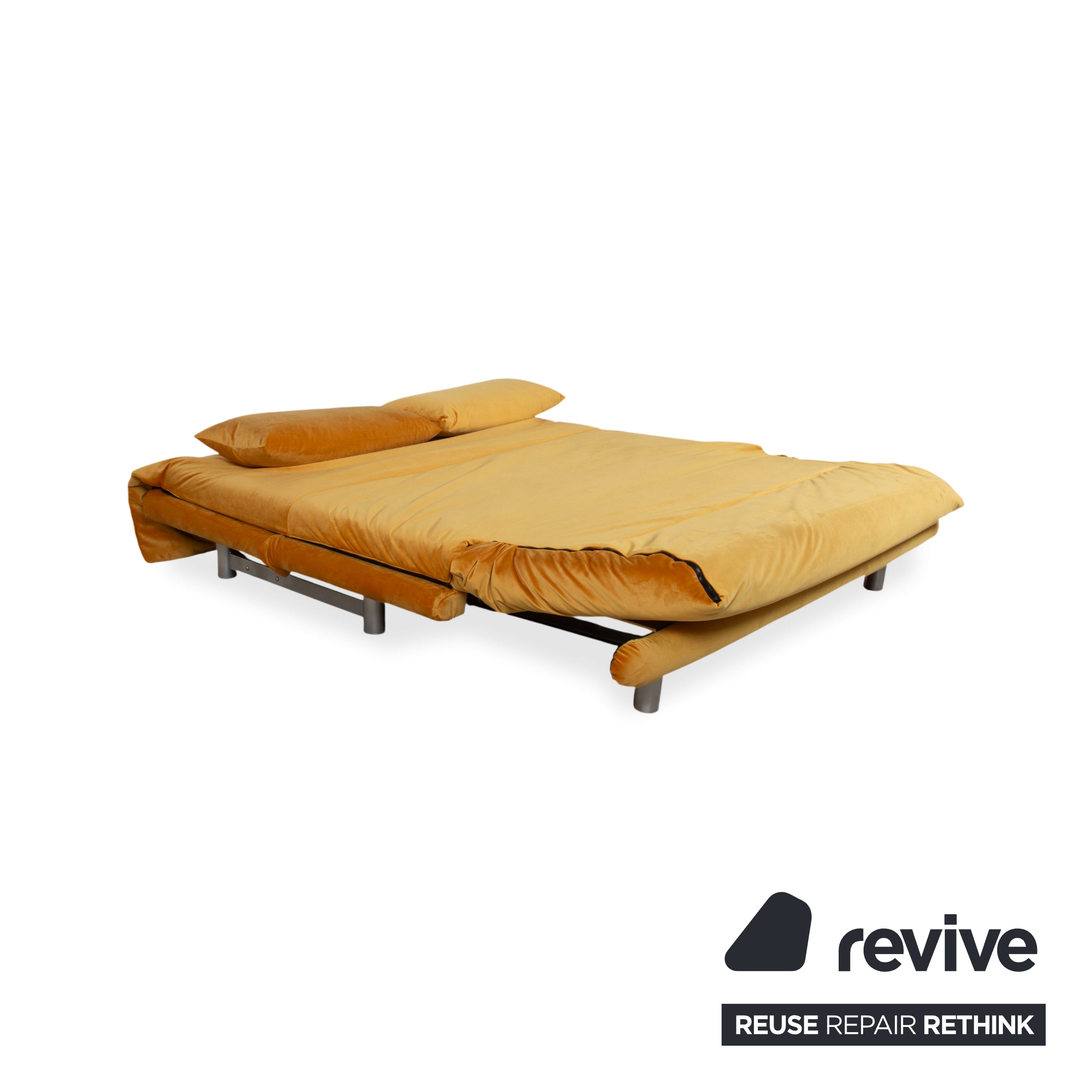Ligne Roset Multy Velvet Three-Seater Yellow Gold Sleeper Function New Upholstery