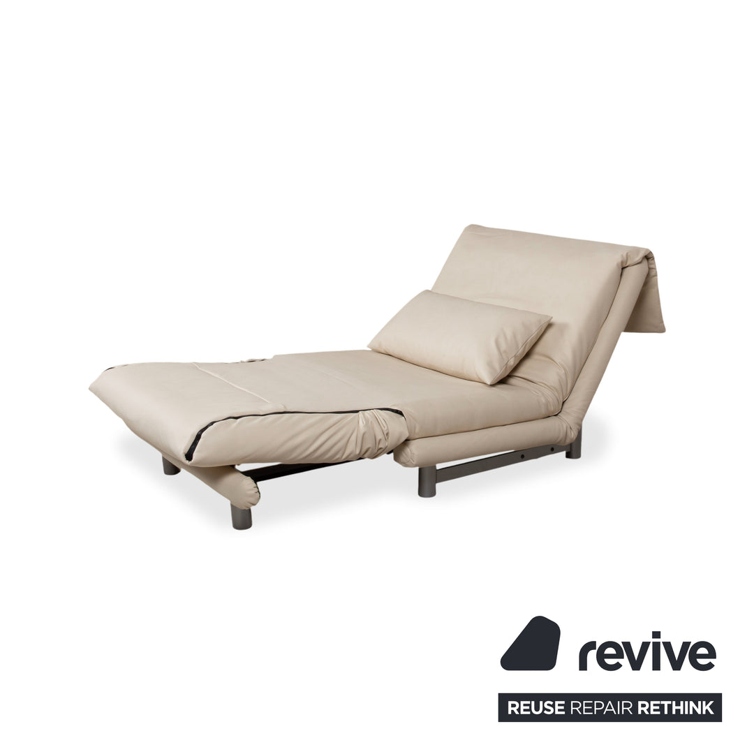 Ligne Roset Multy Sessel Creme Beige Neubezug veganes Leder GAVIN 100 manuelle Funktion Schlaffunktion