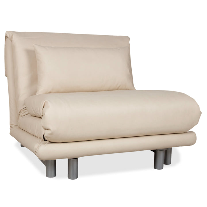 Ligne Roset Multy Sessel Creme Beige Neubezug veganes Leder GAVIN 100 manuelle Funktion Schlaffunktion