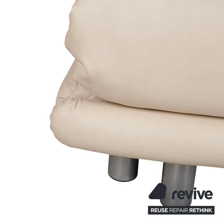 Ligne Roset Multy Sessel Creme Beige Neubezug veganes Leder GAVIN 100 manuelle Funktion Schlaffunktion