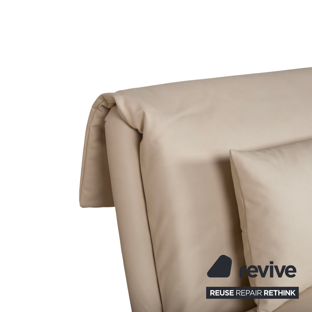 Ligne Roset Multy Sessel Creme Beige Neubezug veganes Leder GAVIN 100 manuelle Funktion Schlaffunktion