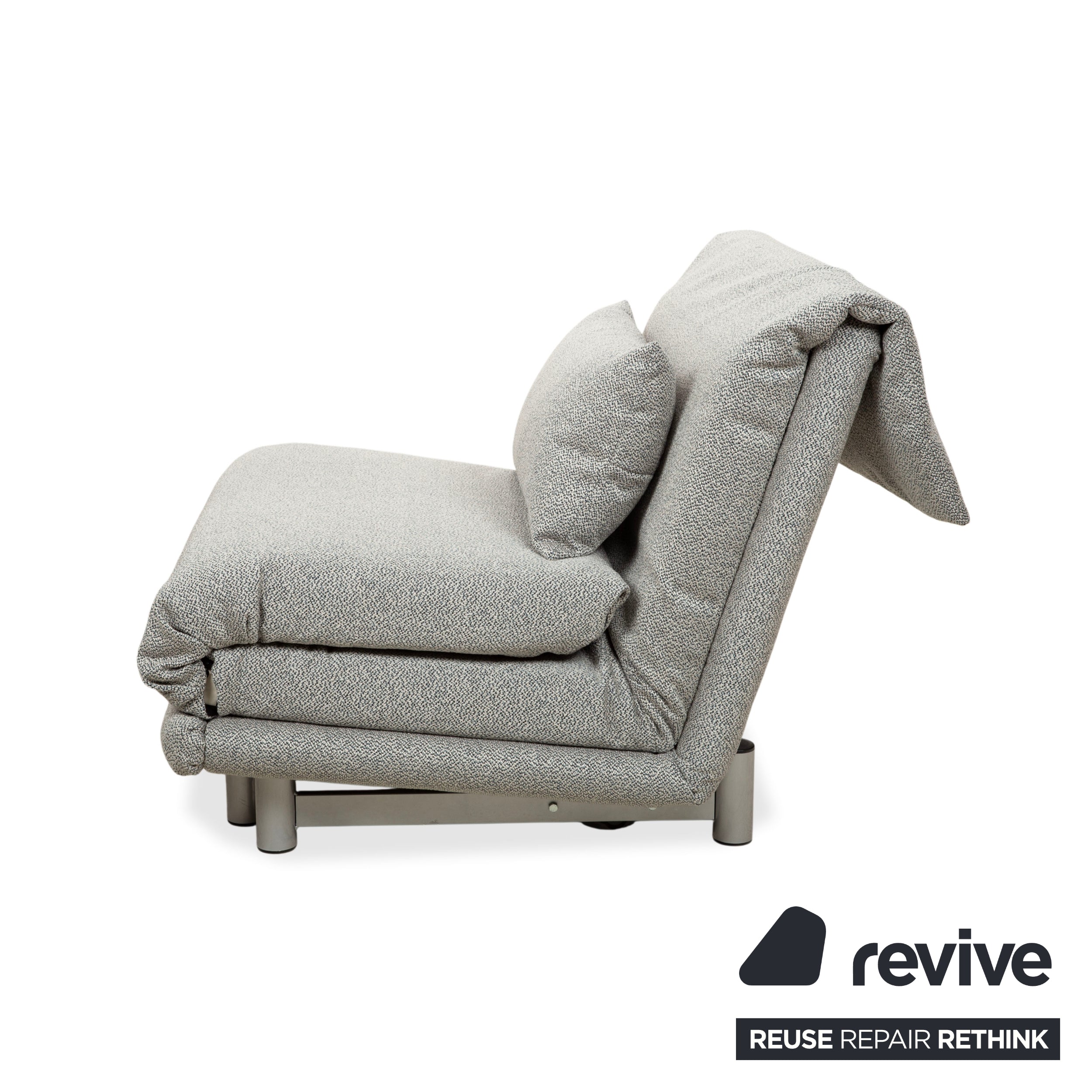 Ligne Roset Multy Sessel Grau manuelle Schlaffunktion Neubezug GLOW 502