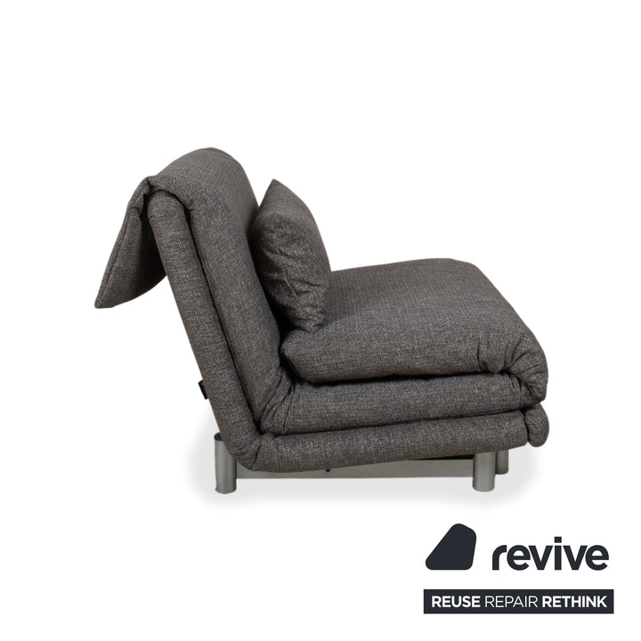 Ligne Roset Multy Sessel Stoff Grau Neubezug ALESSIO 131 manuelle Funktion