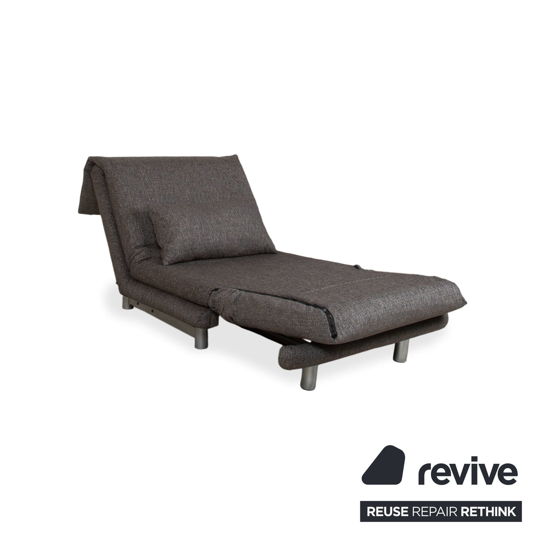 Ligne Roset Multy Sessel Stoff Grau Neubezug ALESSIO 131 manuelle Funktion