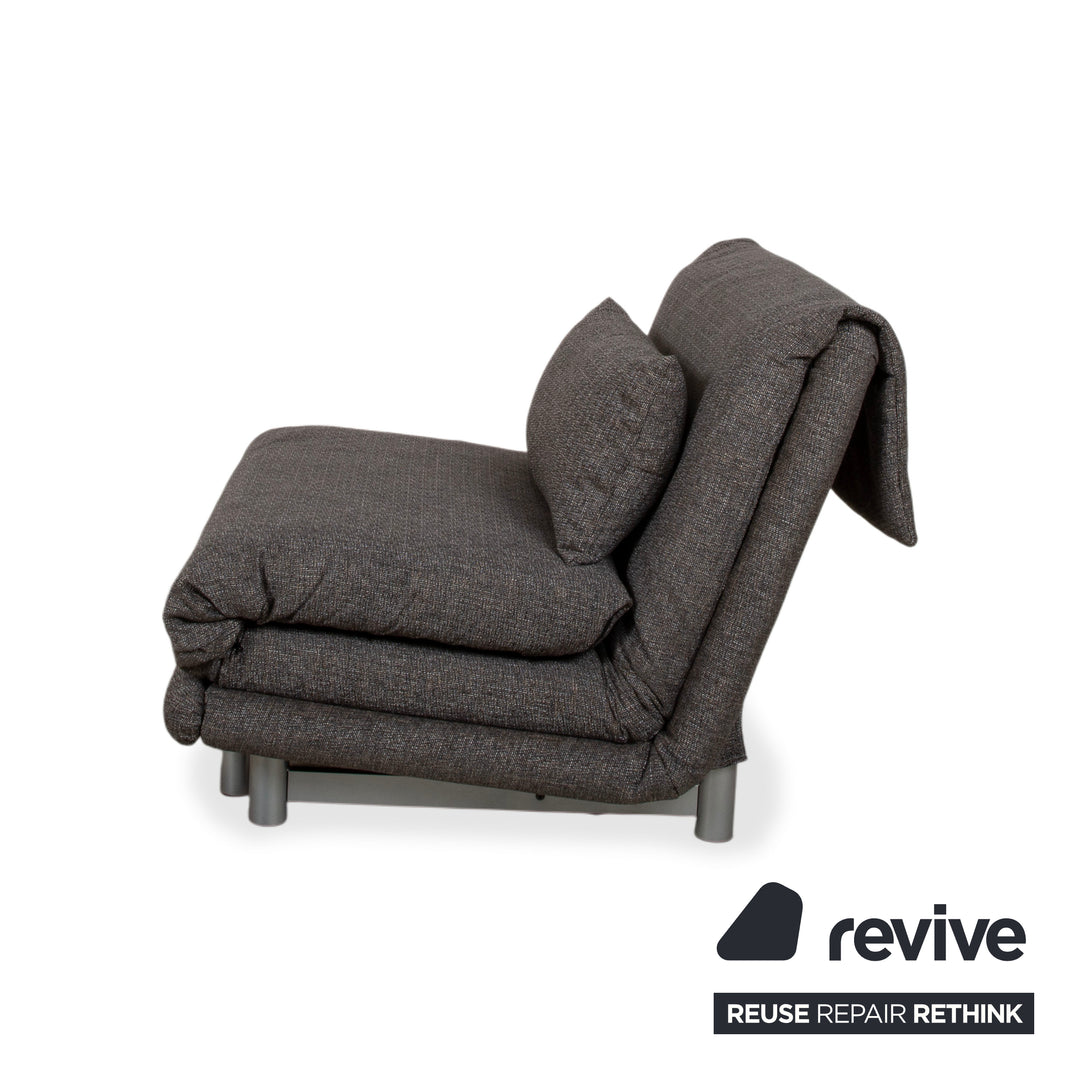 Ligne Roset Multy Sessel Stoff Grau Neubezug ALESSIO 131 manuelle Funktion