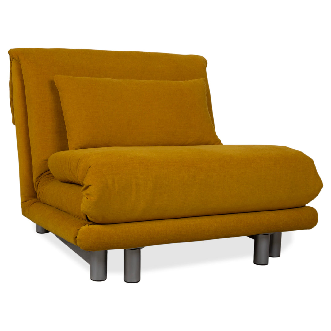 Ligne Roset Multy Tissu Fauteuil Jaune Moutarde fonction manuelle fonction couchage Revêtement neuf MALOU 150