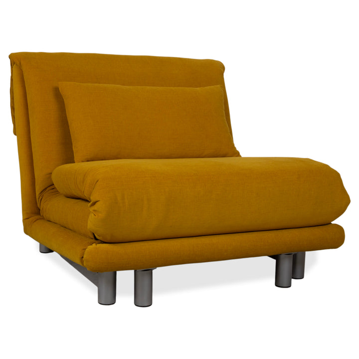 Ligne Roset Multy Tissu Fauteuil Jaune Moutarde fonction manuelle fonction couchage Revêtement neuf MALOU 150