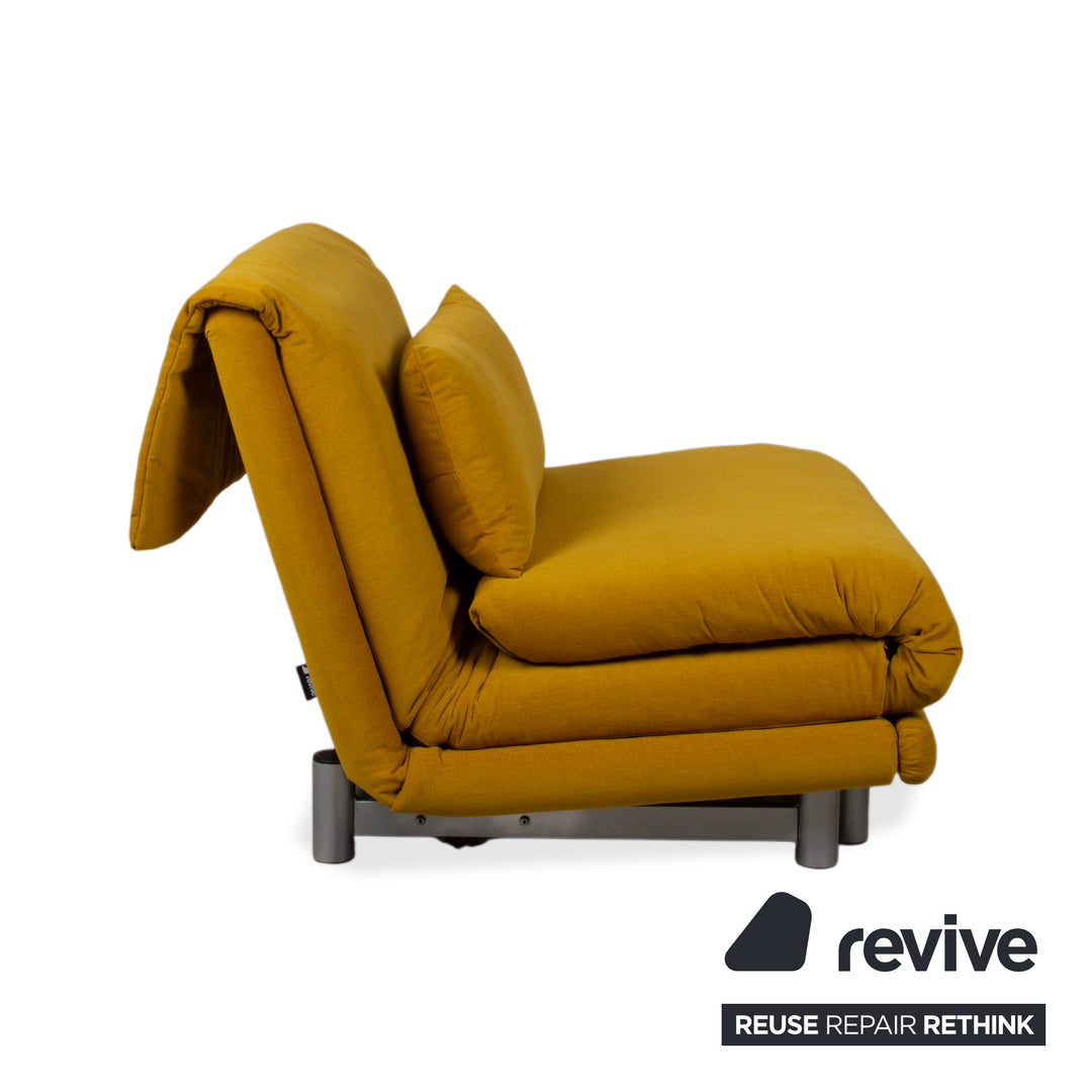 Ligne Roset Multy Tissu Fauteuil Jaune Moutarde fonction manuelle fonction couchage Revêtement neuf MALOU 150