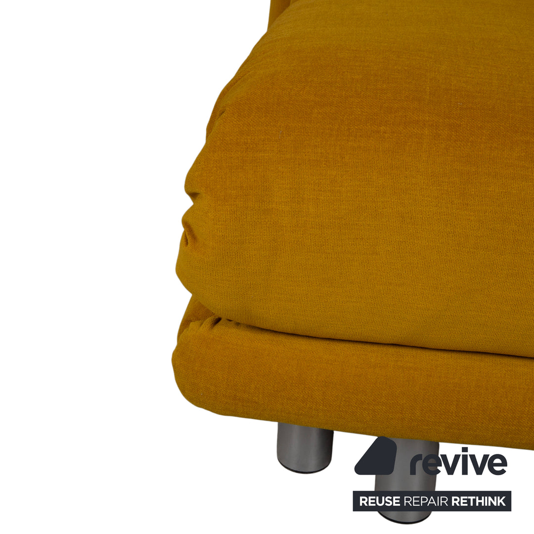 Ligne Roset Multy Tissu Fauteuil Jaune Moutarde fonction manuelle fonction couchage Revêtement neuf MALOU 150