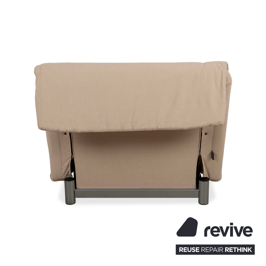 Ligne Roset Multy Sessel Stoff Beige Schlaffunktion manuelle Funktion Neubezug VENTO 5110