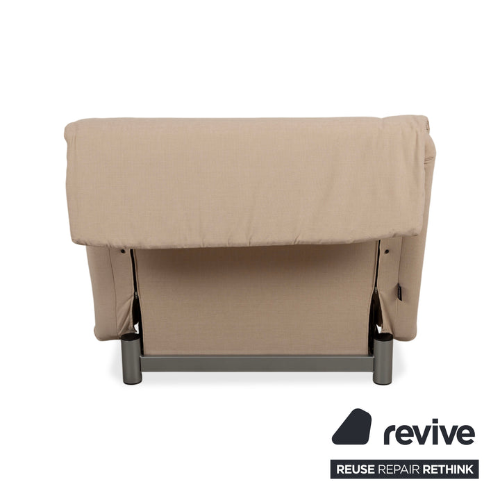 Ligne Roset Multy Sessel Stoff Beige Schlaffunktion manuelle Funktion Neubezug VENTO 5110