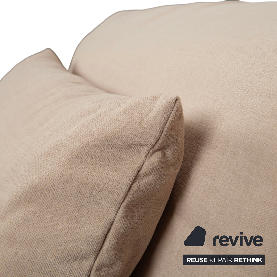 Sillón Ligne Roset Multy de tela beige, función cama, función manual, tapizado nuevo VENTO 5110