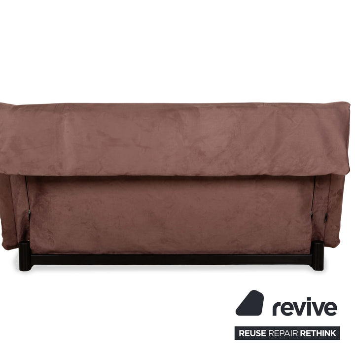 Canapé-lit 3 places Ligne Roset en tissu multicolore beige marron, housse neuve
