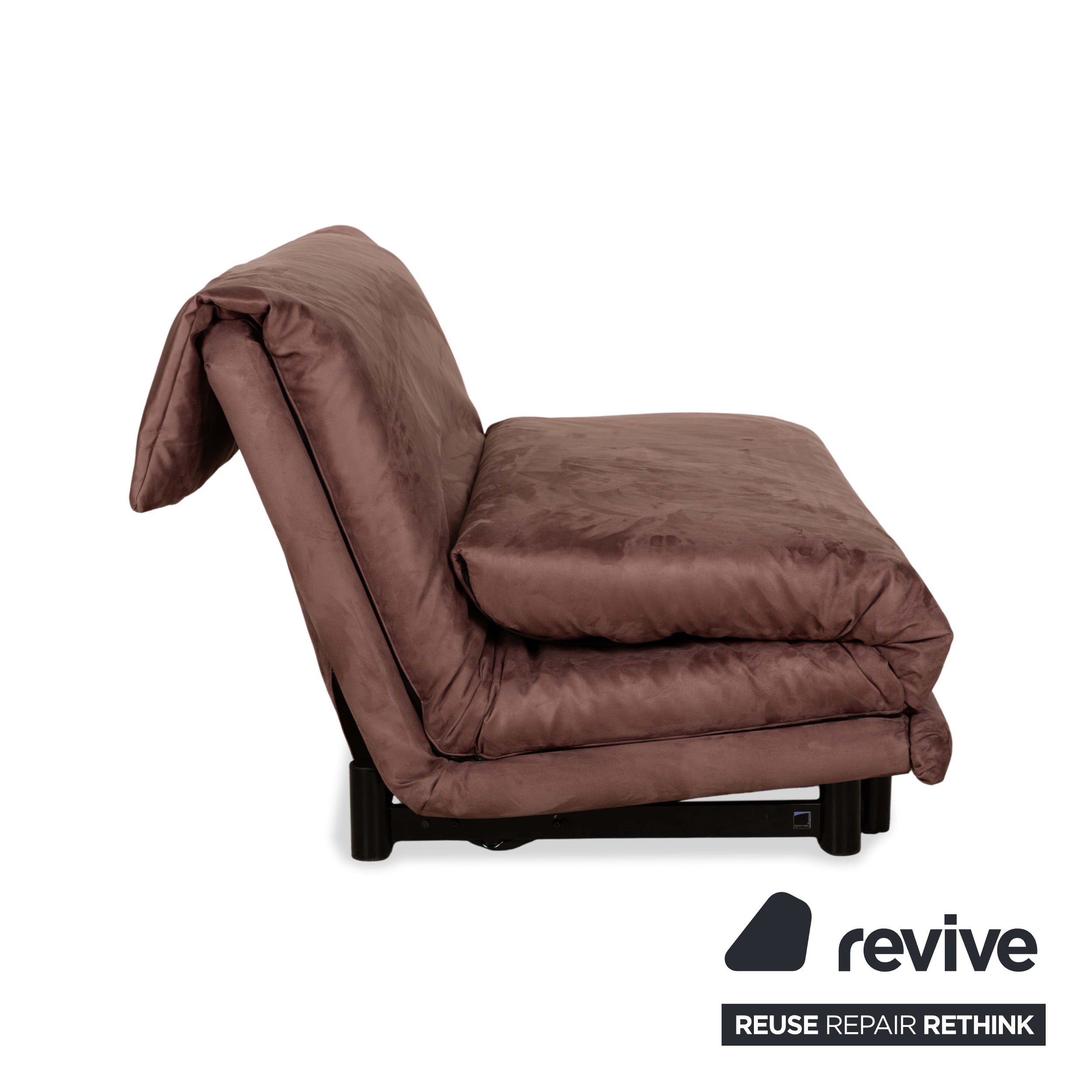 Canapé-lit 3 places Ligne Roset en tissu multicolore beige marron, housse neuve