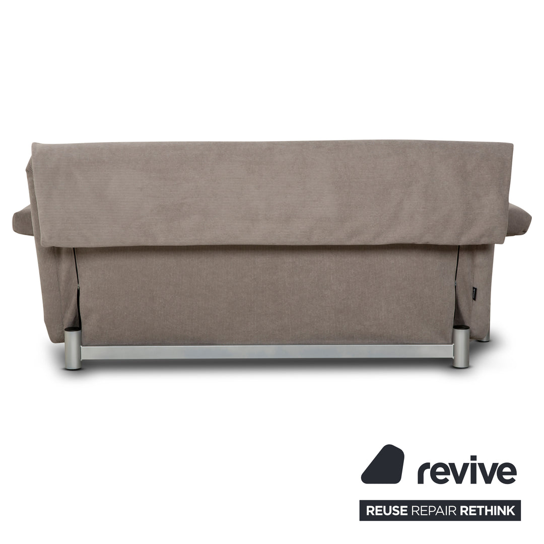 ligne roset Multy Stoff Dreisitzer Beige Hellgrau Sofa Couch Schlafsofa Schlaffunktion Neubezug