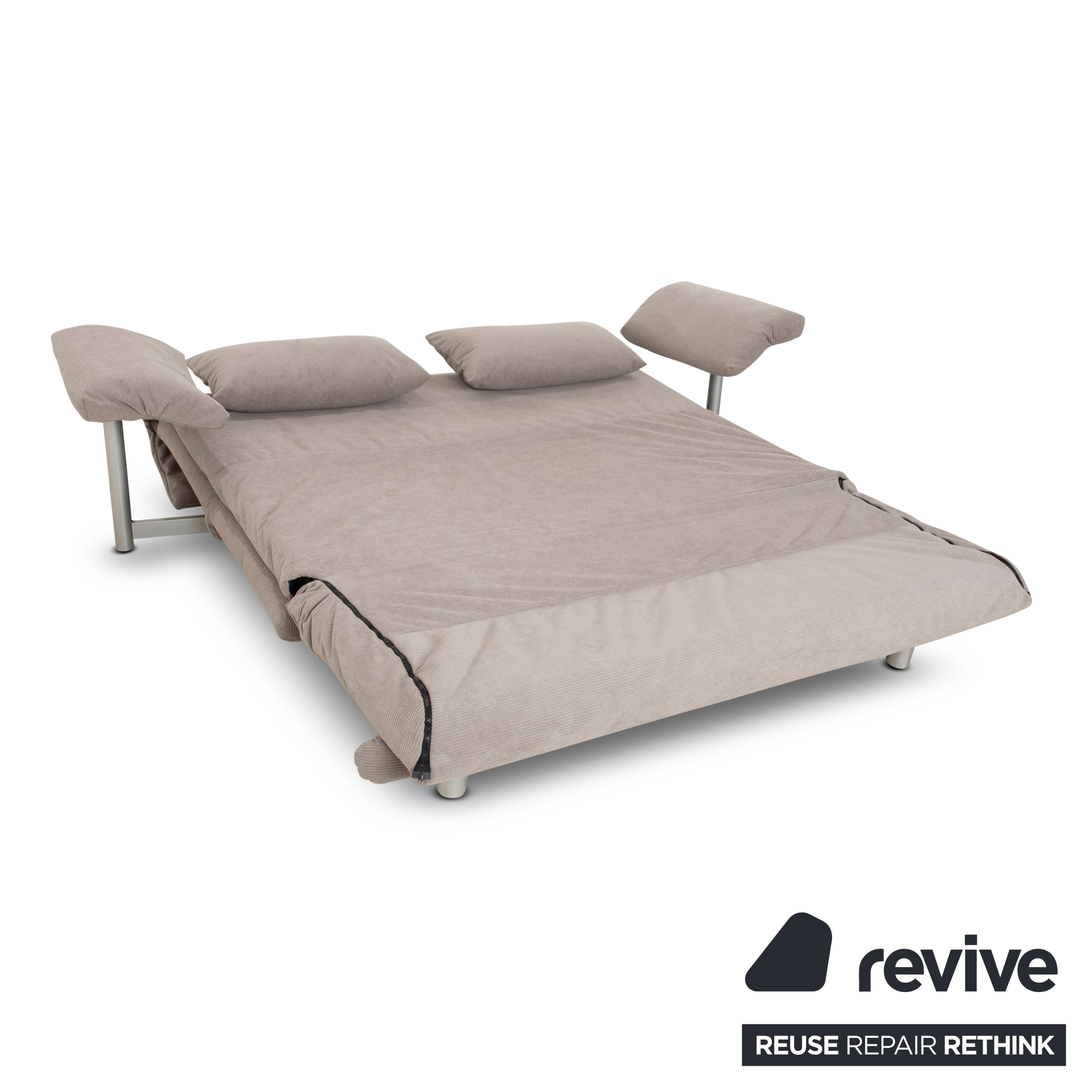 Ligne roset Canapé 3 places en tissu Multy beige gris clair, canapé convertible, fonction couchage, nouvelle housse