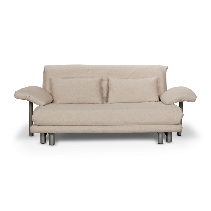 Canapé-lit 3 places Ligne Roset Multy en tissu beige à fonction manuelle avec accoudoirs