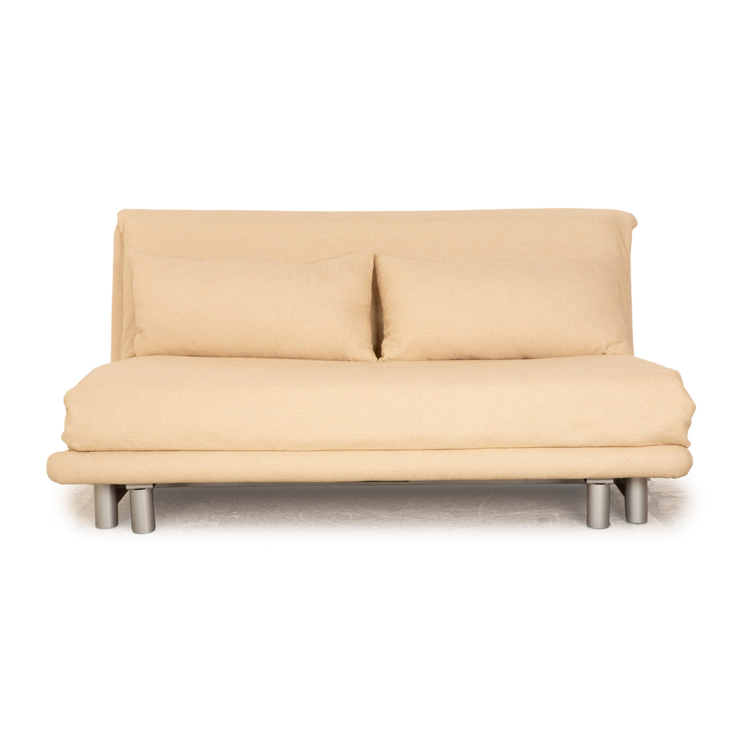Ligne roset Canapé lit 3 places en tissu Multy beige fonction manuelle housse neuve