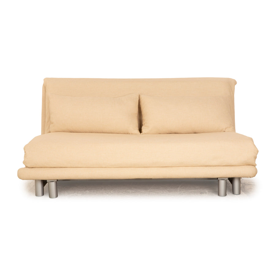 Ligne roset Canapé lit 3 places en tissu Multy beige fonction manuelle housse neuve