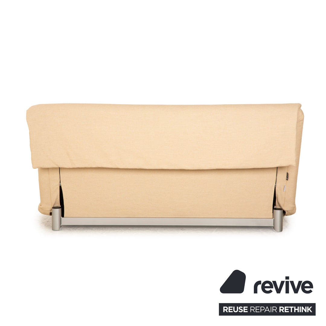 Ligne roset Canapé lit 3 places en tissu Multy beige fonction manuelle housse neuve